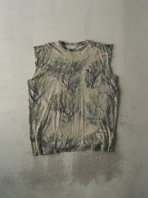 Vintage Y2K Camo Cabela's x Open Country Cut Off Tee (L) sold by Rebalance Vintage