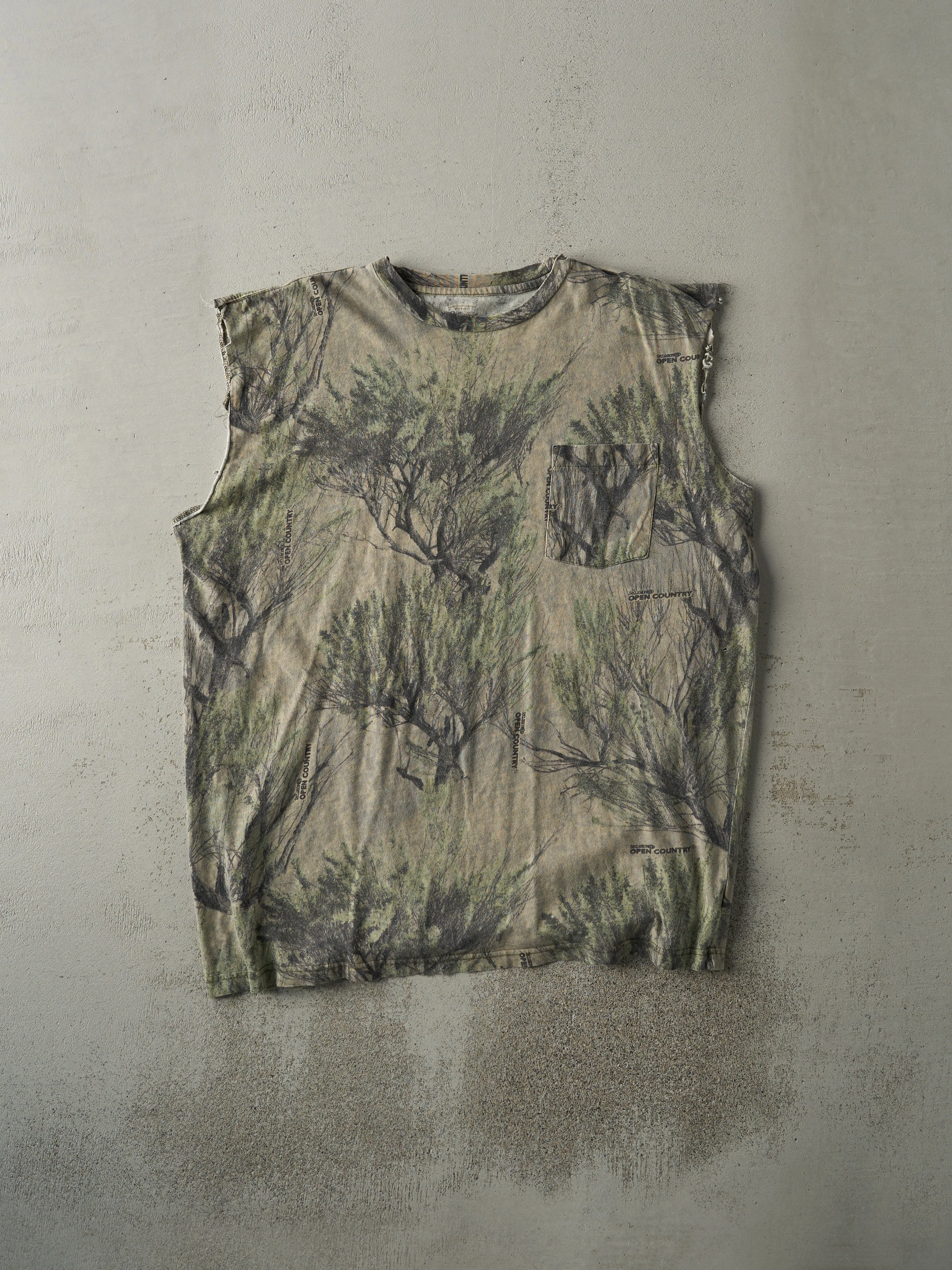 Vintage Y2K Camo Cabela's x Open Country Cut Off Tee (L) sold by Rebalance Vintage