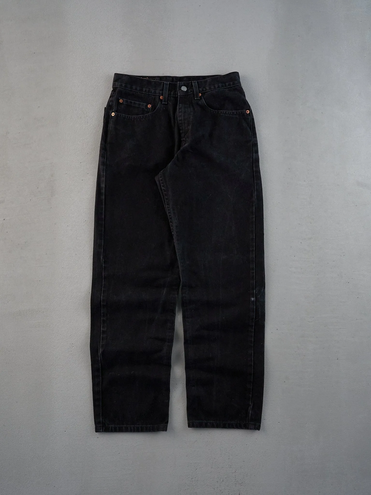 Vintage 90s Black Levi's 550 Denim Jeans (28x31) sold by Rebalance Vintage