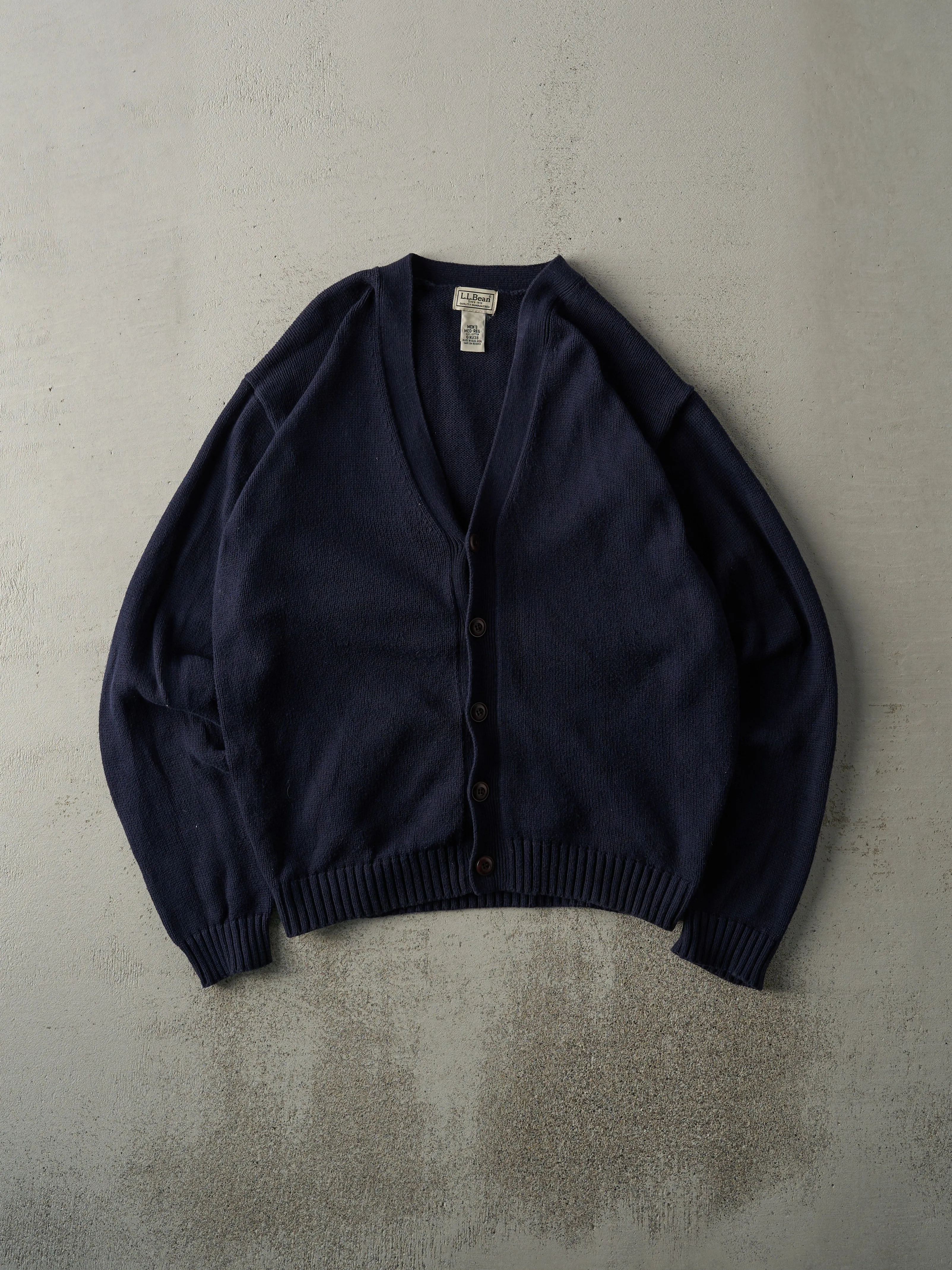 Vintage 90s Navy Blue LL Bean Knit Cardigan (M) sold by Rebalance Vintage