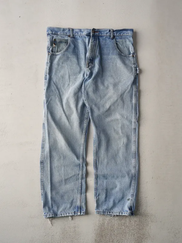 Vintage 90s Light Wash Work King Carpenter Denim Jeans (37x30) sold by Rebalance Vintage