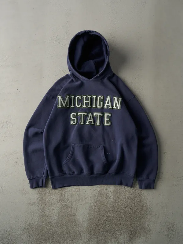 Vintage 90s Navy Blue Michigan State Hoodie (L) sold by Rebalance Vintage