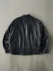 Vintage 90s Navy Blue Paul Fédia Leather Jacket (M) sold by Rebalance Vintage