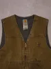 Vintage 90s Brown Carhartt Lined Workwear Vest (M) sold by Rebalance Vintage