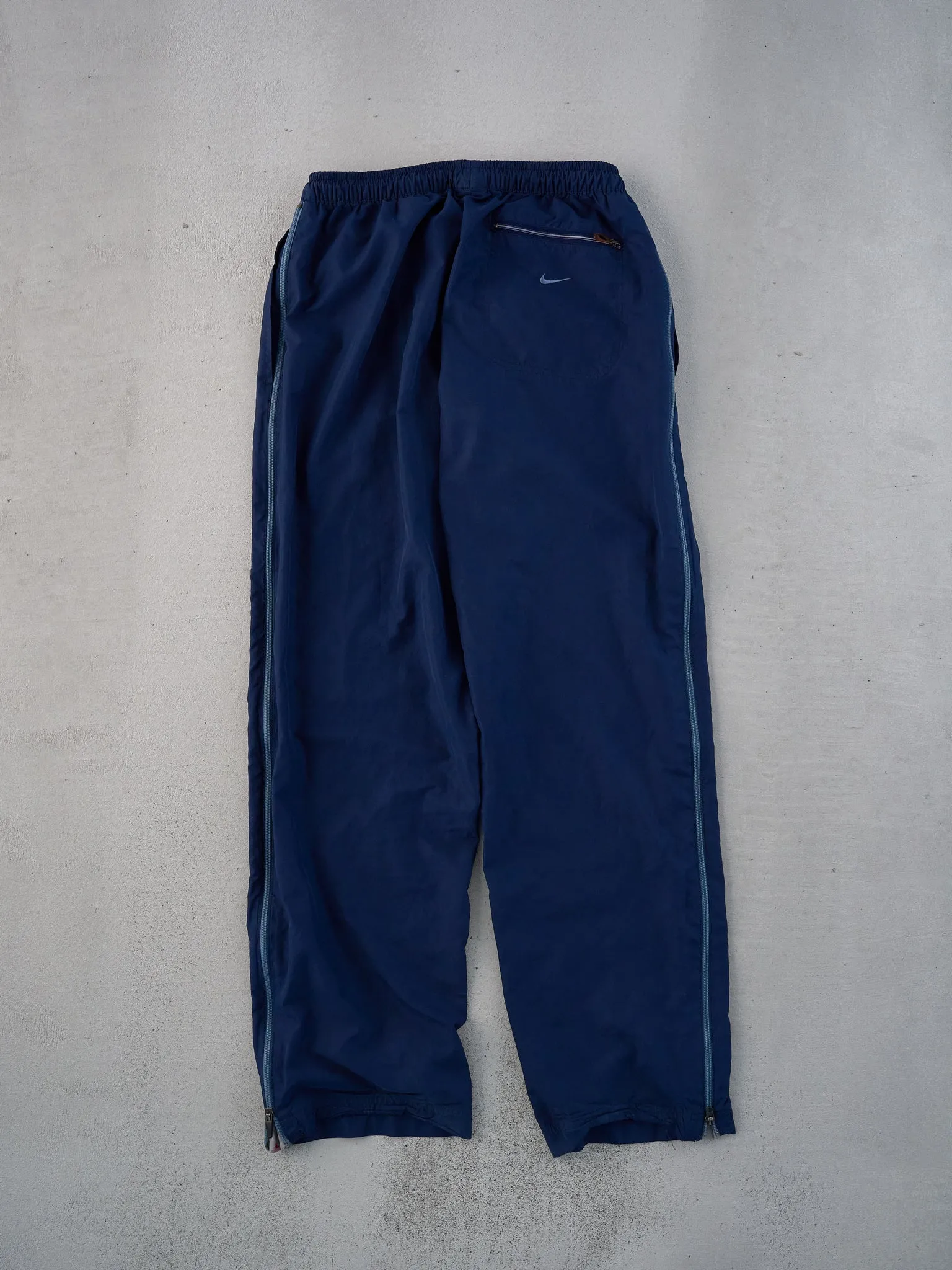 Vintage Y2k Navy Blue Nike Zip up Track Pants (30x33) sold by Rebalance Vintage product image thumbnail 2