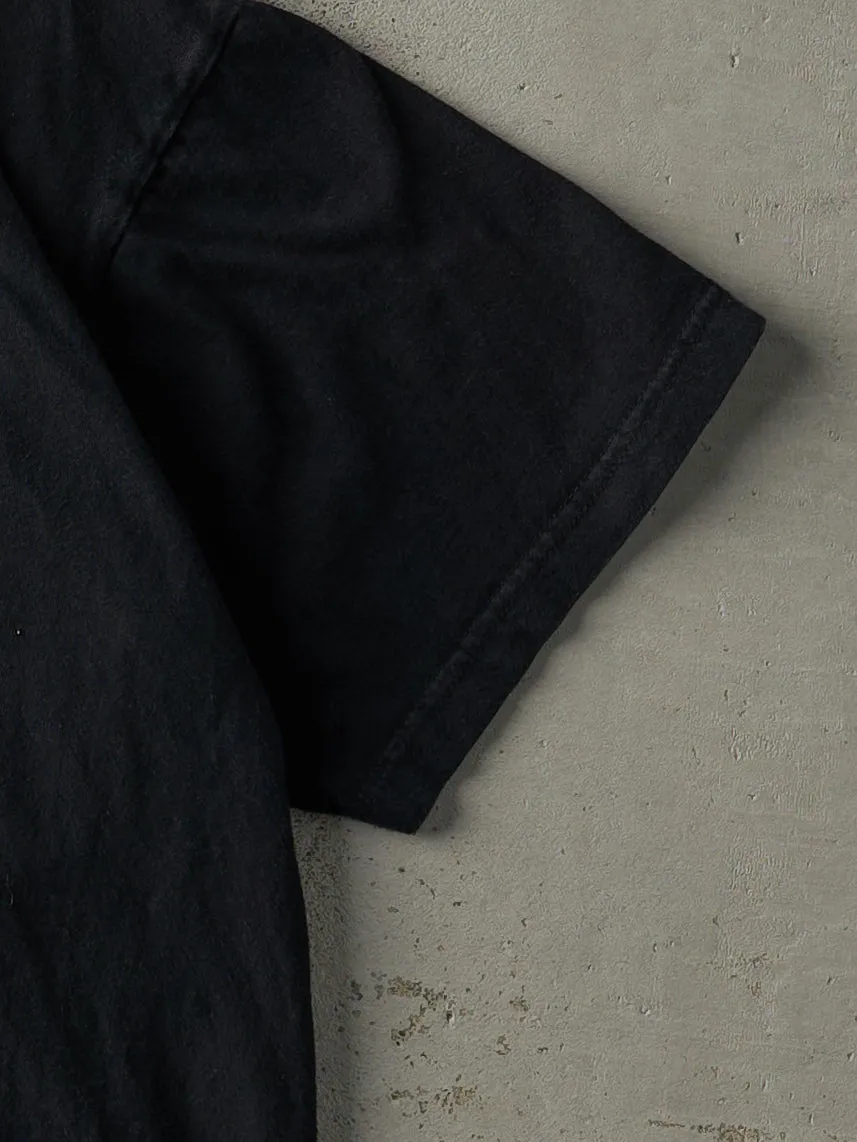 Vintage Y2K Black Embroidered Harley Davidson Bootleg Tee (M) sold by Rebalance Vintage product image thumbnail 3