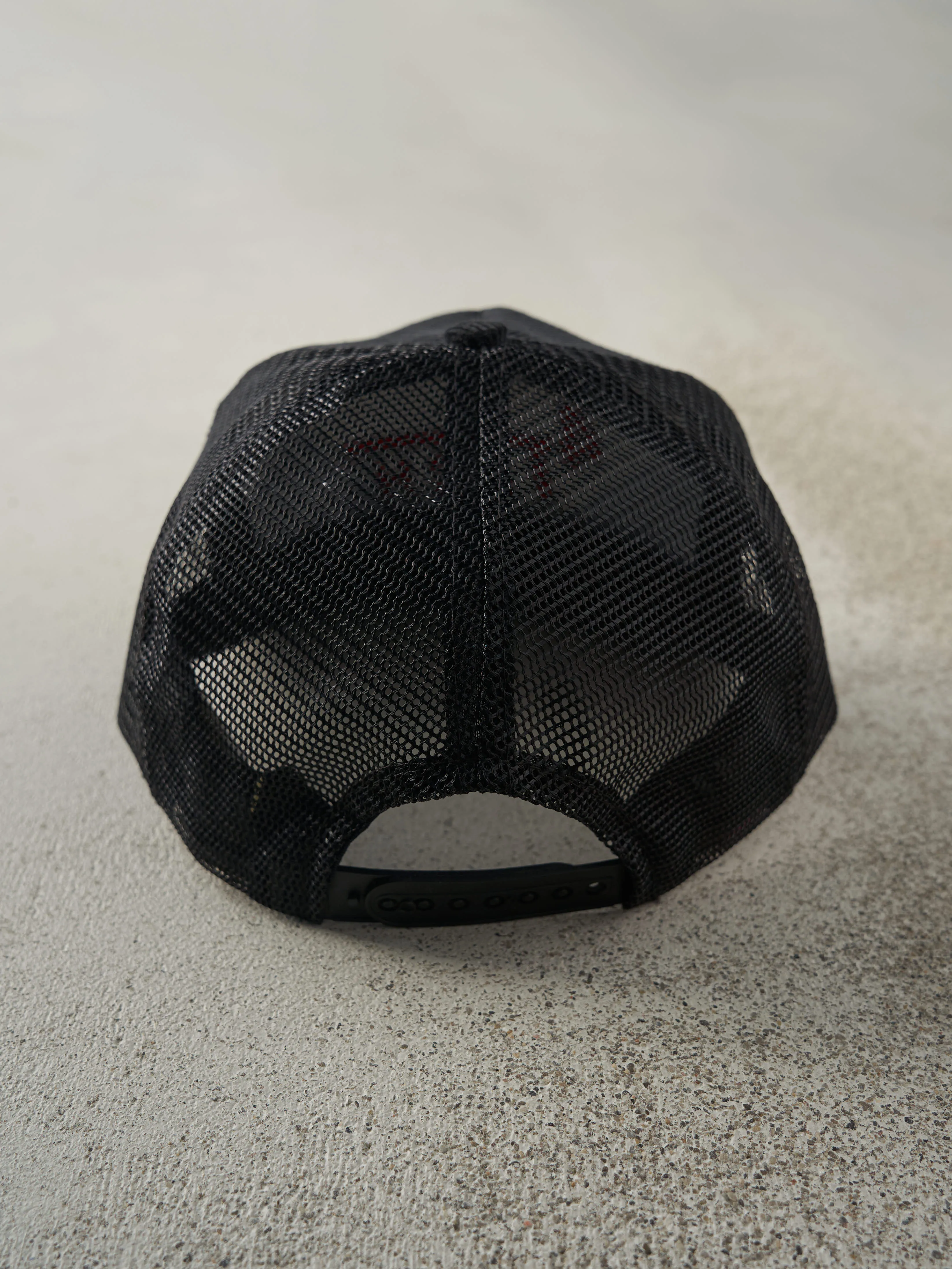 Vintage 80s Black Embroidered 4 Tech Electric Ltd. Corduroy Trucker Hat sold by Rebalance Vintage product image thumbnail 3