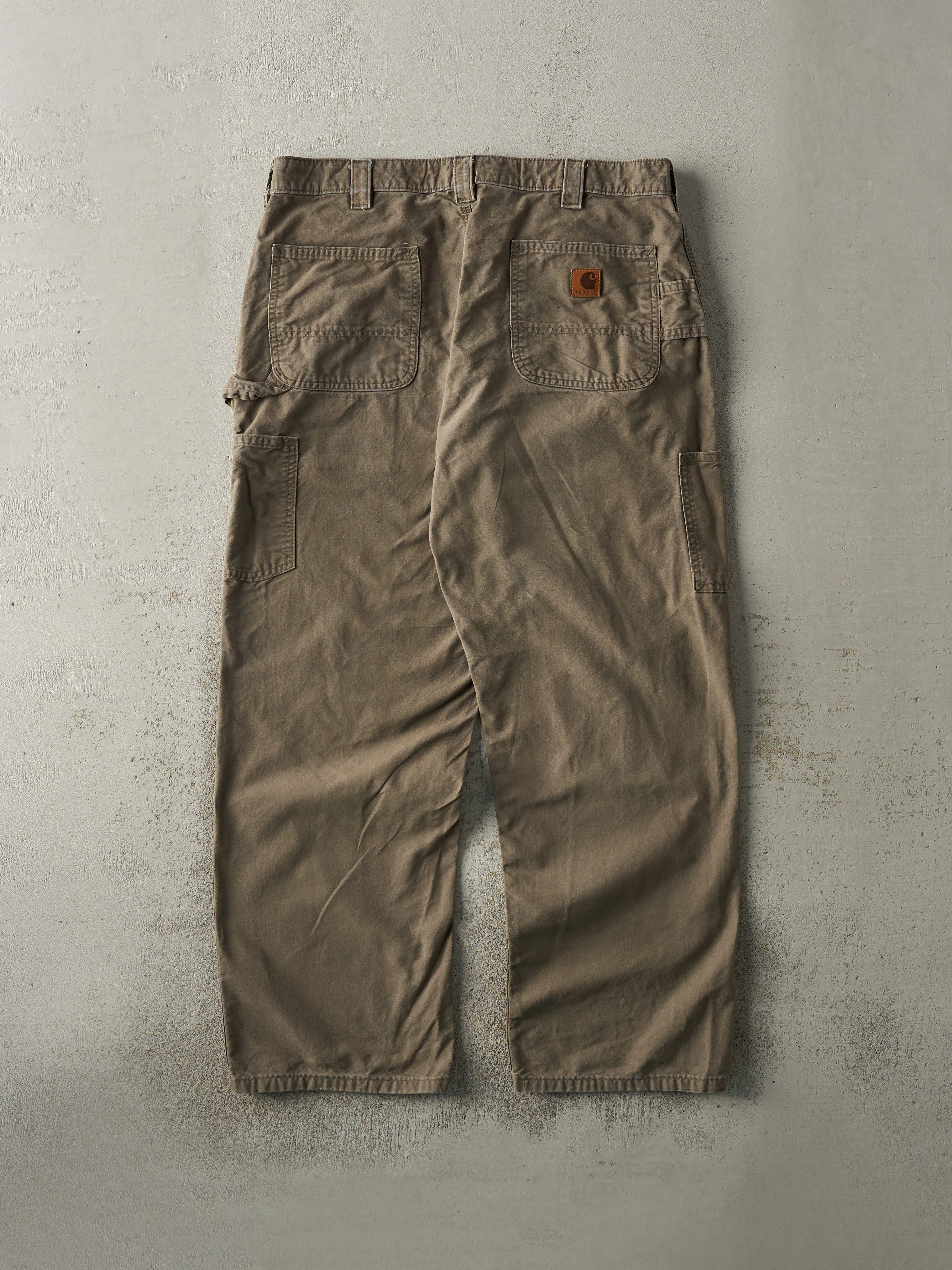 Vintage Y2K Brown Dungaree Fit Carhartt Lightweight Carpenter Pants (36x29.5) sold by Rebalance Vintage product image thumbnail 2