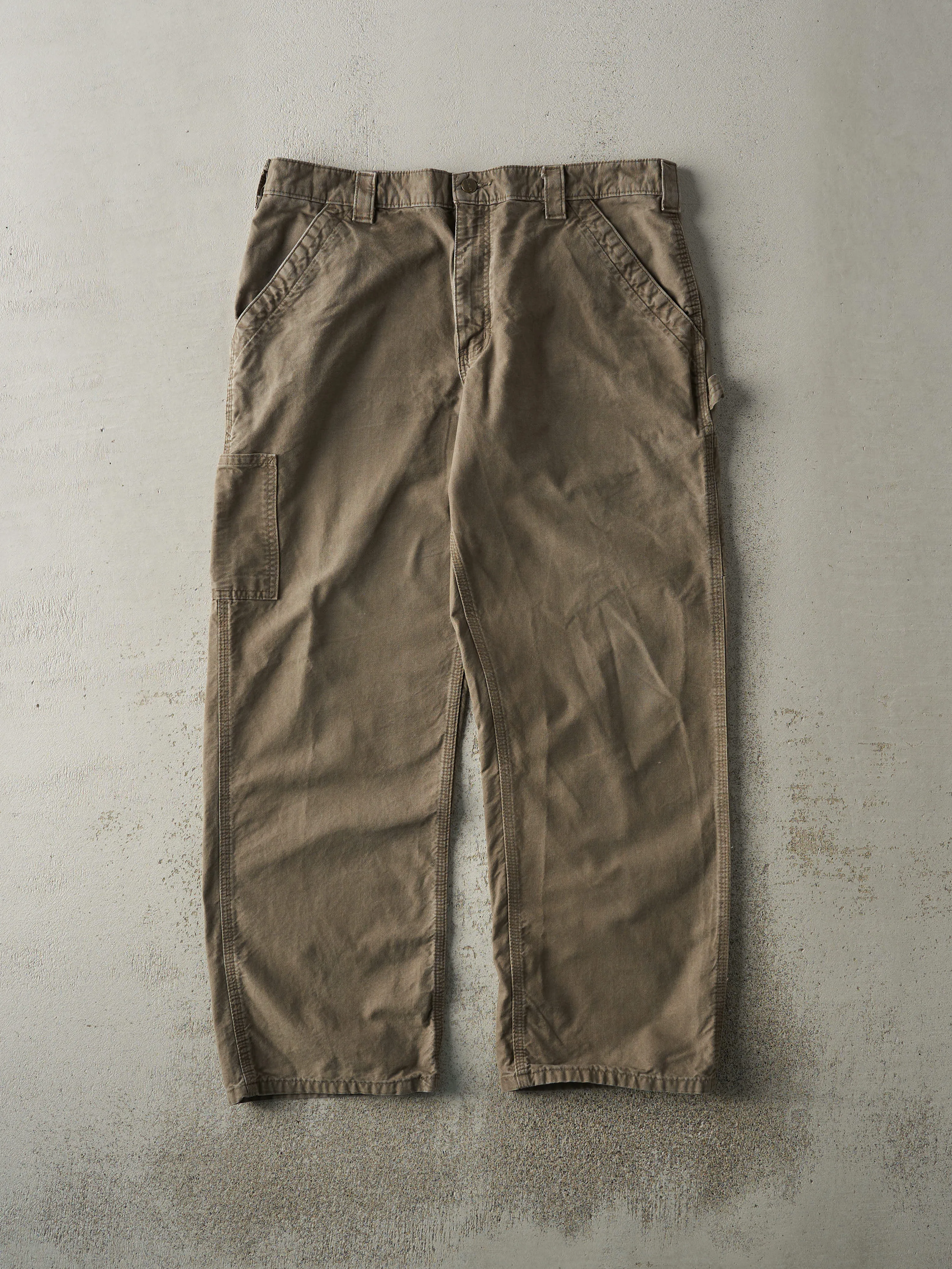 Vintage Y2K Brown Dungaree Fit Carhartt Lightweight Carpenter Pants (36x29.5) sold by Rebalance Vintage