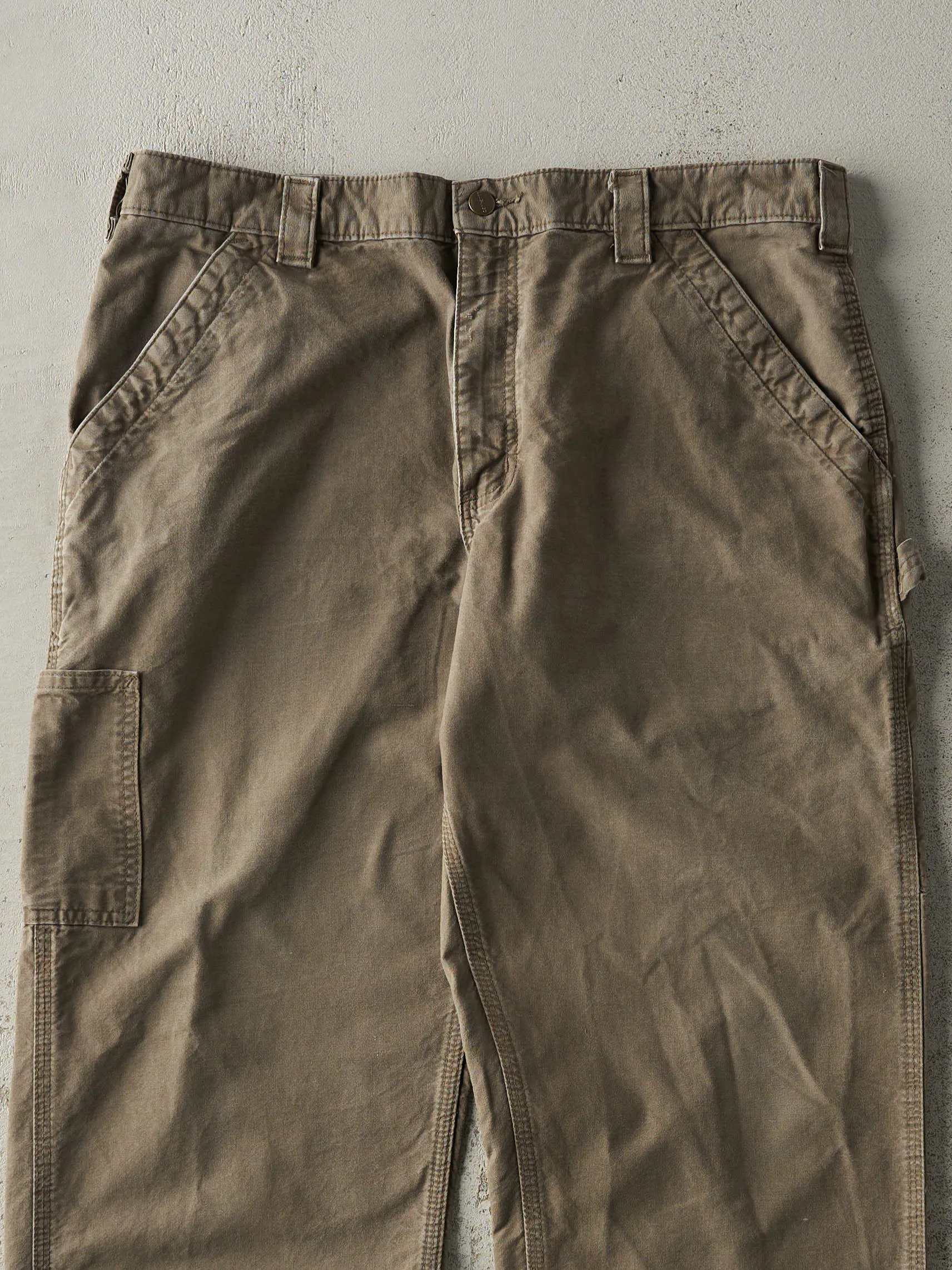 Vintage Y2K Brown Dungaree Fit Carhartt Lightweight Carpenter Pants (36x29.5) sold by Rebalance Vintage product image thumbnail 3