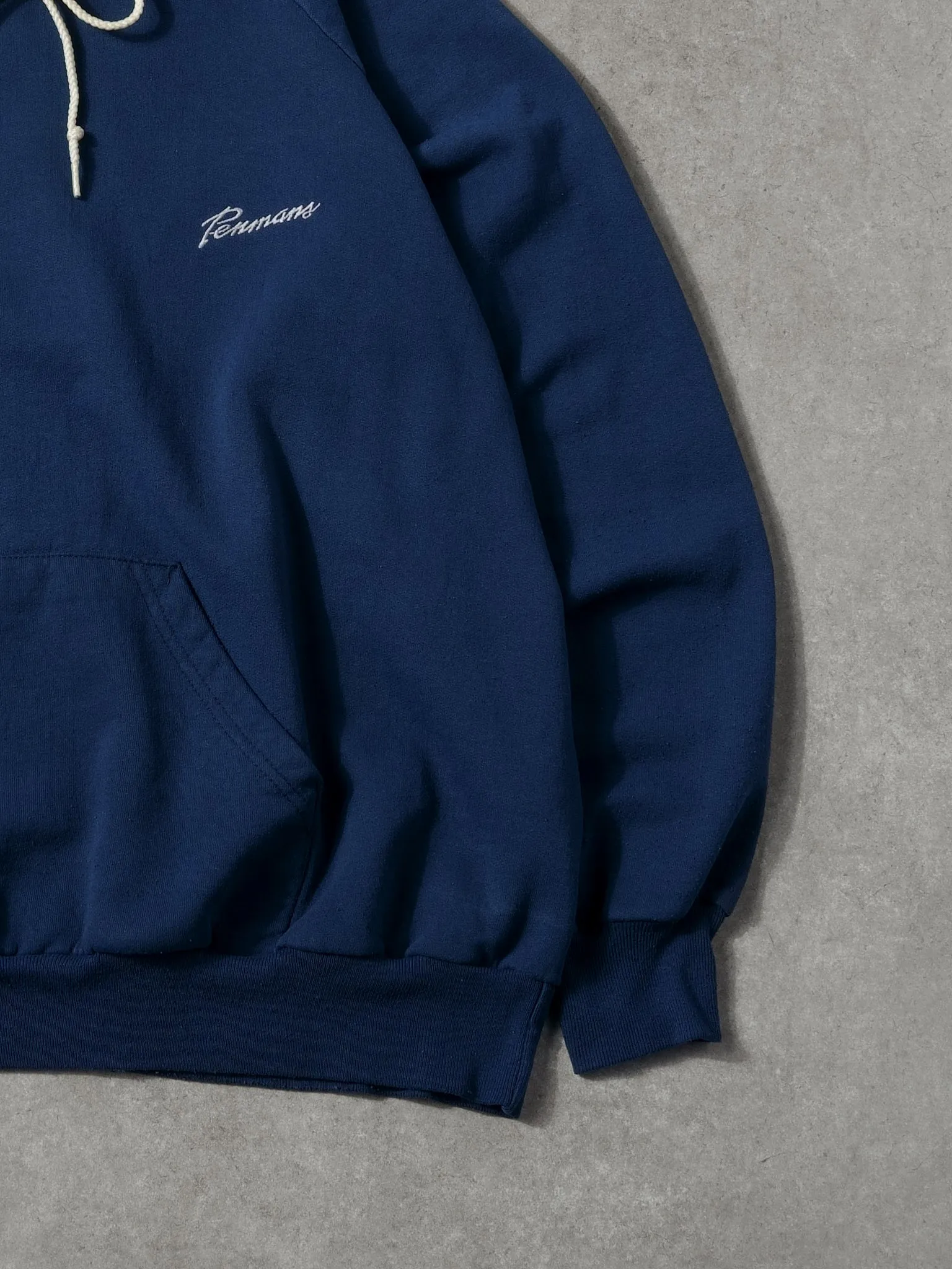 Vintage 80s Navy Blue Pennans Hoodie (L) sold by Rebalance Vintage product image thumbnail 3