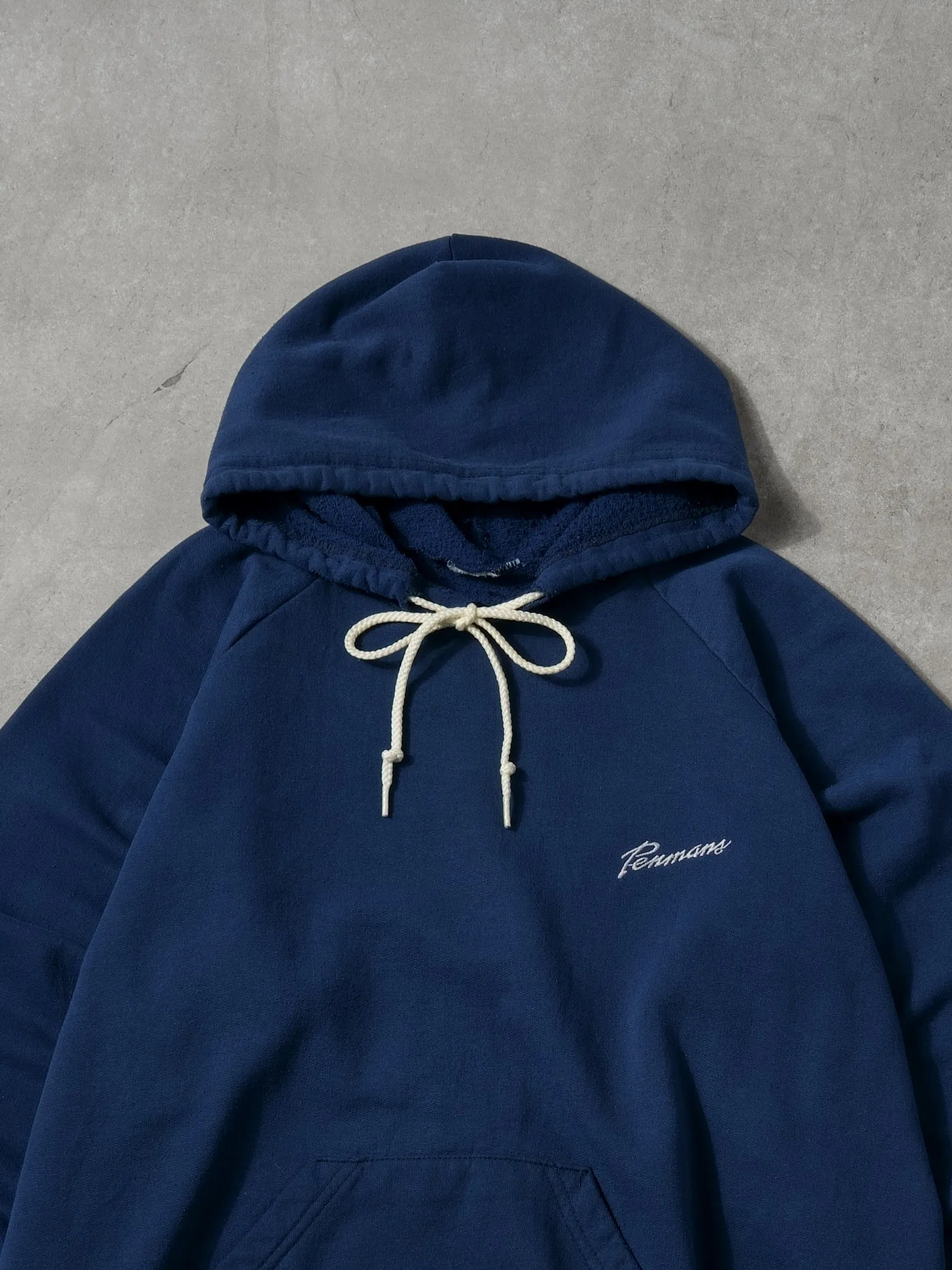 Vintage 80s Navy Blue Pennans Hoodie (L) sold by Rebalance Vintage product image thumbnail 2