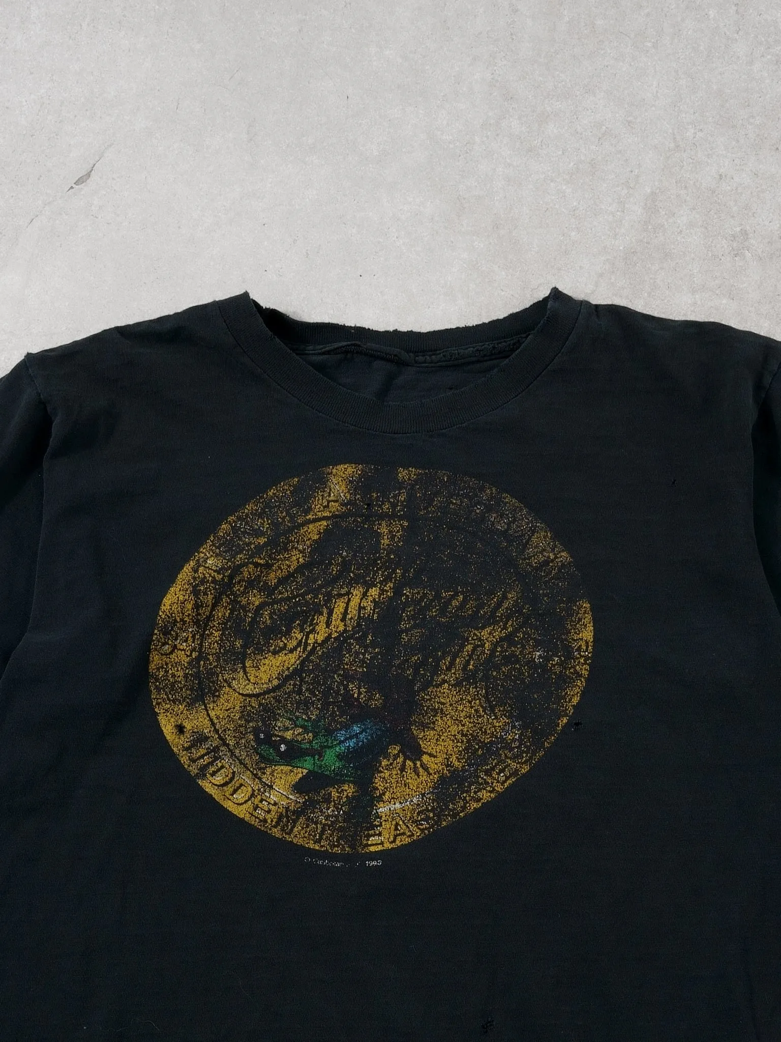Vintage 90s Black Faded Hidden Graphic Tee (M) sold by Rebalance Vintage product image thumbnail 2