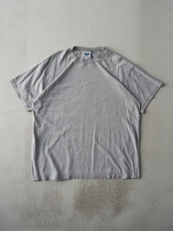 Vintage 90s Grey International Le Cotonnier Blank Tee (L) sold by Rebalance Vintage