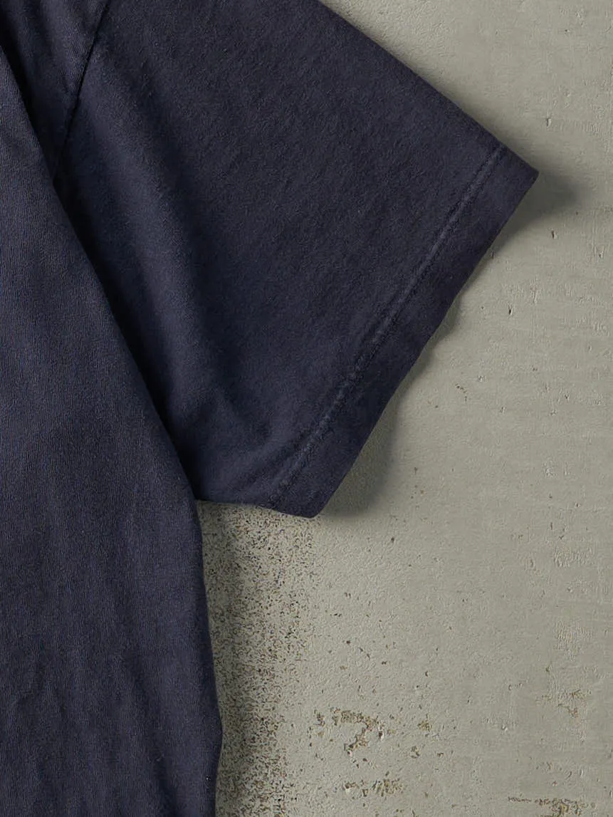 Vintage Y2K Navy Blue Chaps Striped Tee (L) sold by Rebalance Vintage product image thumbnail 3