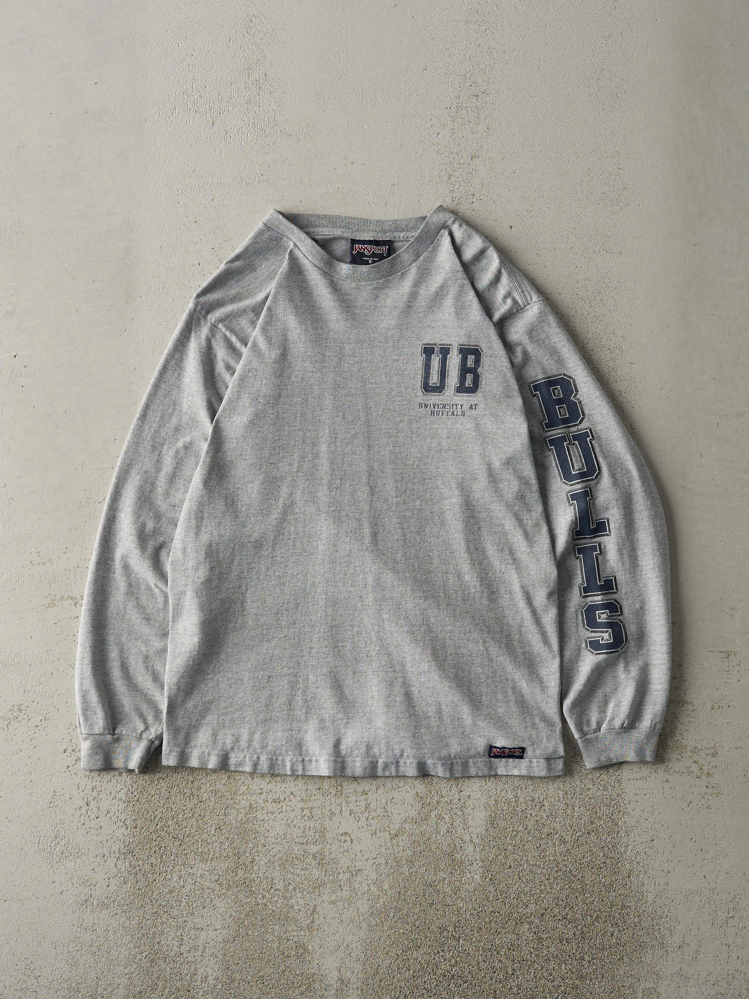 Vintage Y2K Grey University at Buffalo Bulls Long Sleeve (S) sold by Rebalance Vintage