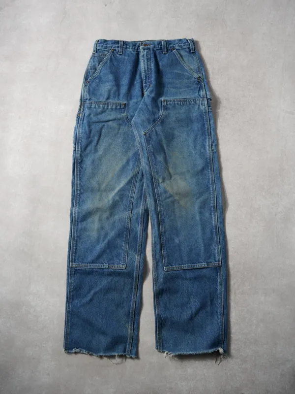 Vintage 90s Blue Denim Carhartt Double Knee Carpenter Pants (30x33) sold by Rebalance Vintage
