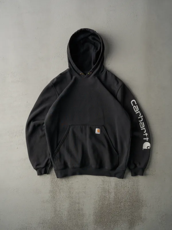 Vintage Y2K Faded Black Original Fit Carhartt Hoodie (L) sold by Rebalance Vintage