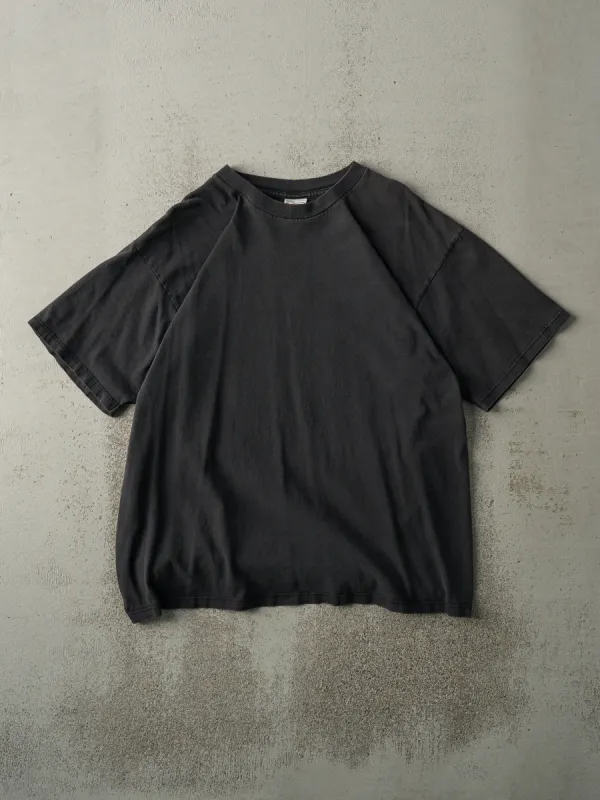 Vintage 90s Faded Black Blank Tee (M) sold by Rebalance Vintage