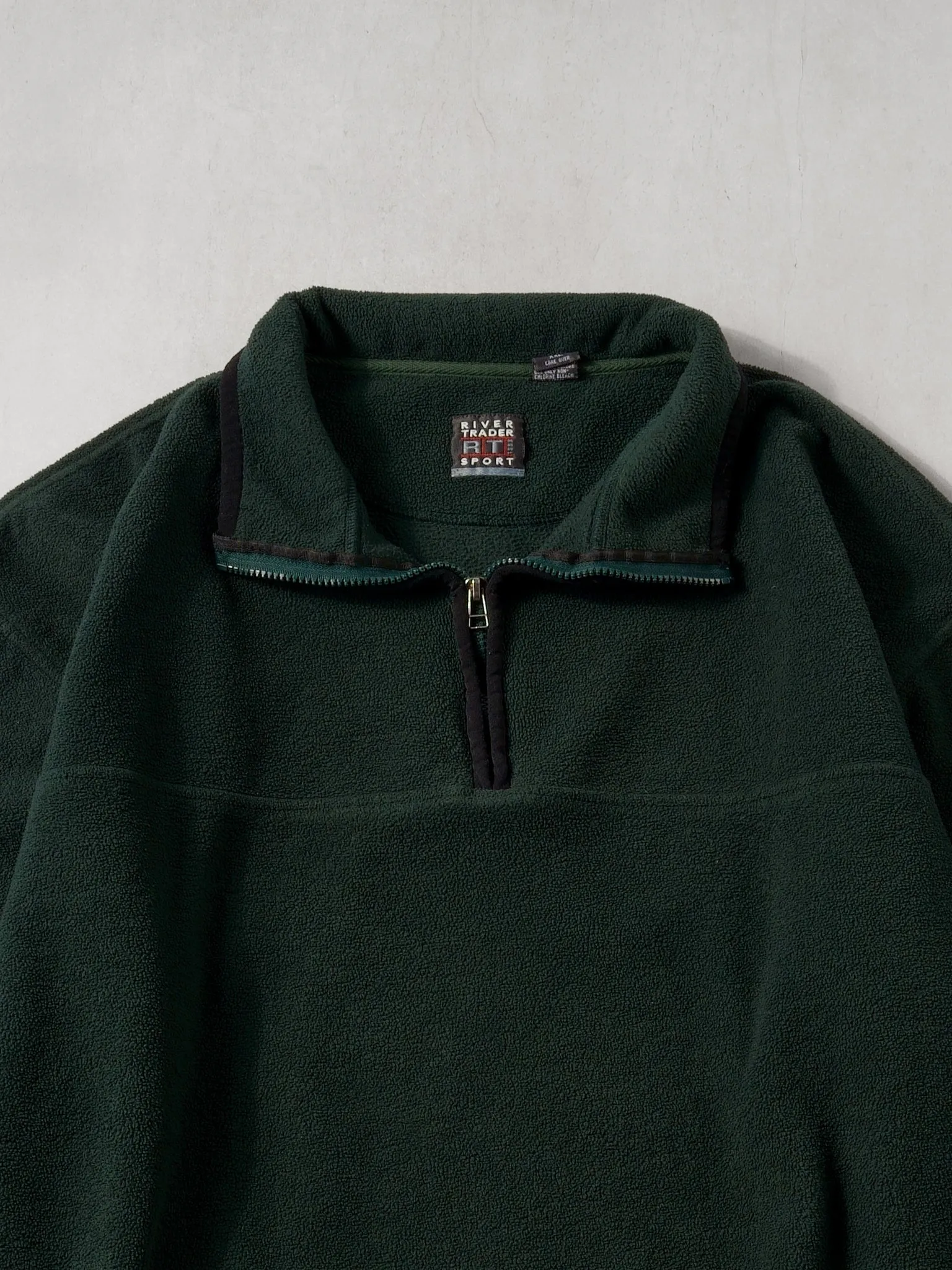 Vintage 80s Dark Green River Trader Sport 1/4 Zip Fleece (XXL) sold by Rebalance Vintage product image thumbnail 2