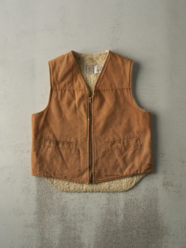 Vintage 80s Camel Sherpa Lined Carhartt Vest (M) sold by Rebalance Vintage