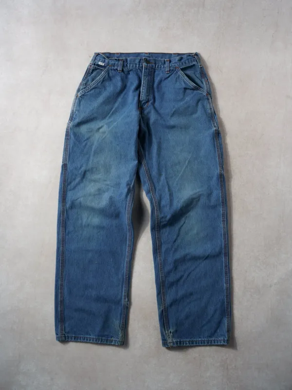 Vintage 90s Blue Carhartt Denim Carpenter Pants (32x30) sold by Rebalance Vintage