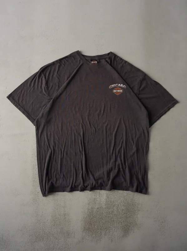 Y2K Charcoal Grey Chicago Harley Davidson Tee (XXL) sold by Rebalance Vintage