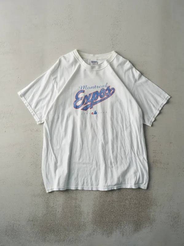 Vintage 04' White Montreal Expos Baseball Tee (M/L) sold by Rebalance Vintage