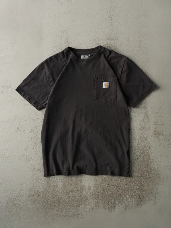 Vintage Y2K Faded Black Loose Fit Carhartt Pocket Tee (S/M) sold by Rebalance Vintage