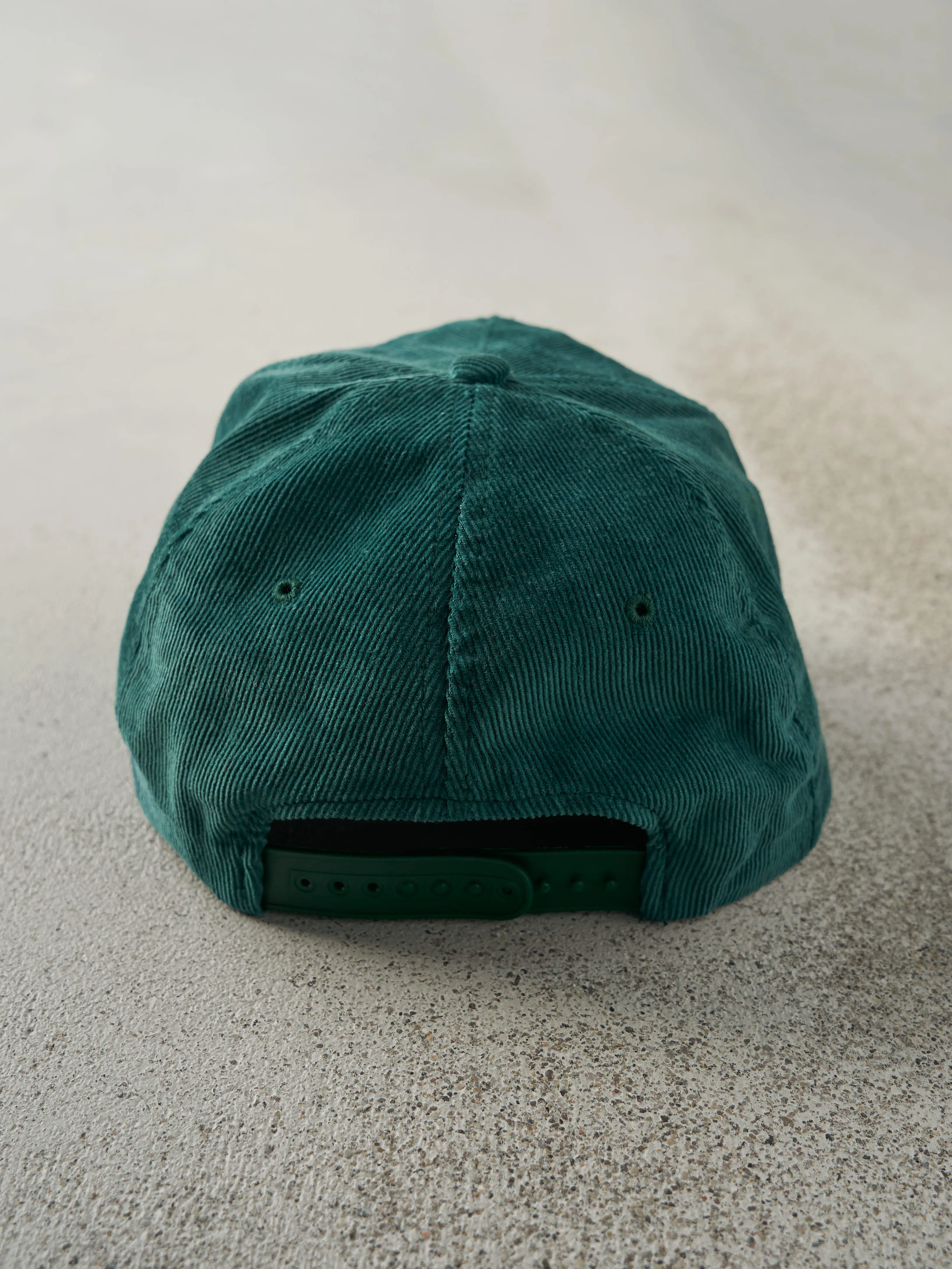 Vintage 80s Green Embroidered Osgoode Corduroy Snapback Hat sold by Rebalance Vintage product image thumbnail 3