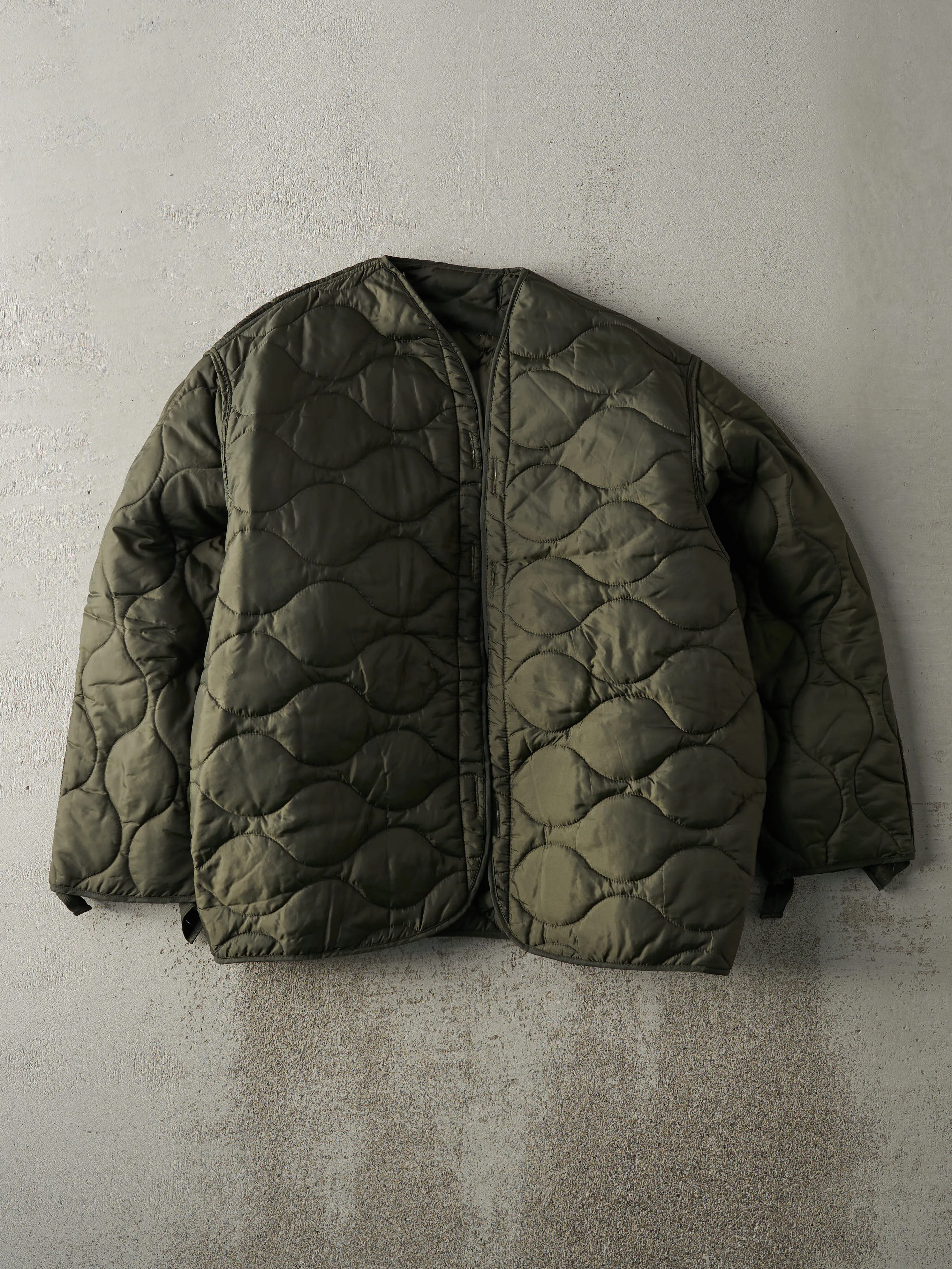 Vintage Y2K Dark Green Army Liner Jacket (L/XL) sold by Rebalance Vintage