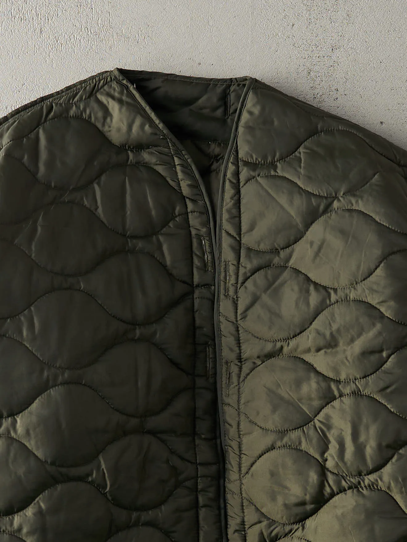 Vintage Y2K Dark Green Army Liner Jacket (L/XL) sold by Rebalance Vintage product image thumbnail 2