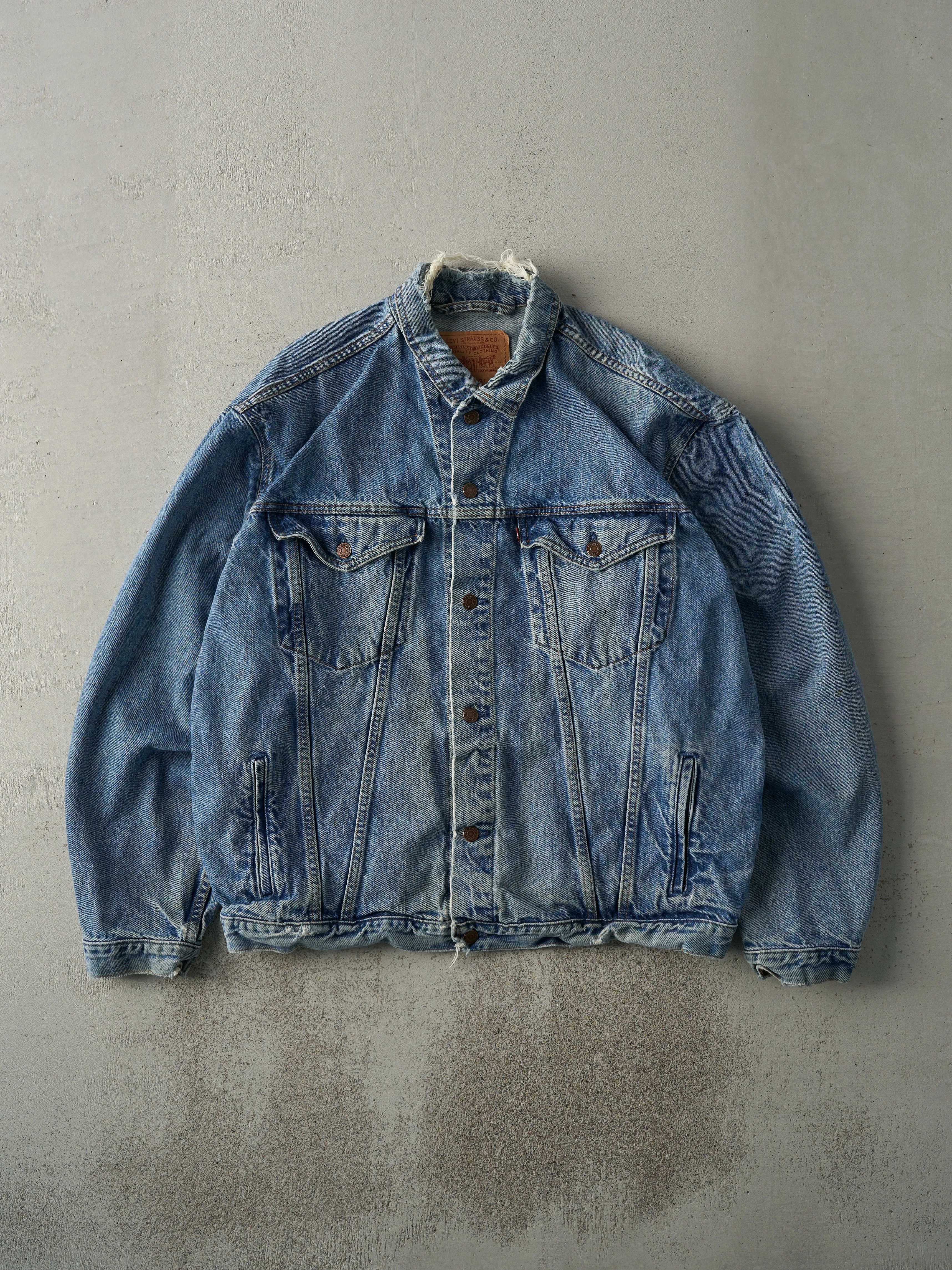 Vintage 90s Light Wash Levi's Type 3 Denim Jacket (XL) sold by Rebalance Vintage