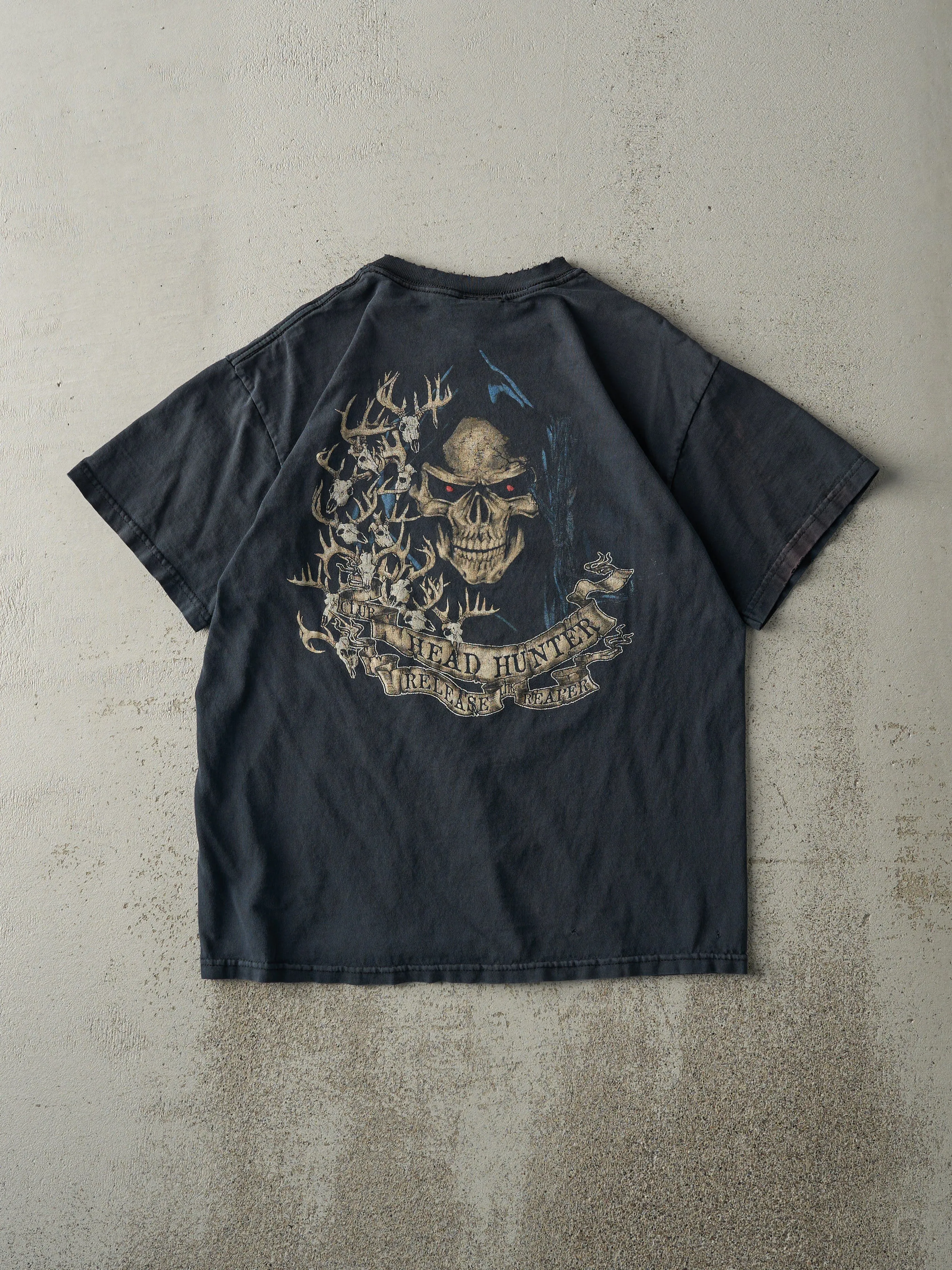 Vintage Y2K Faded Black Bass Pro Shops Club Head Hunter Tee (S) sold by Rebalance Vintage