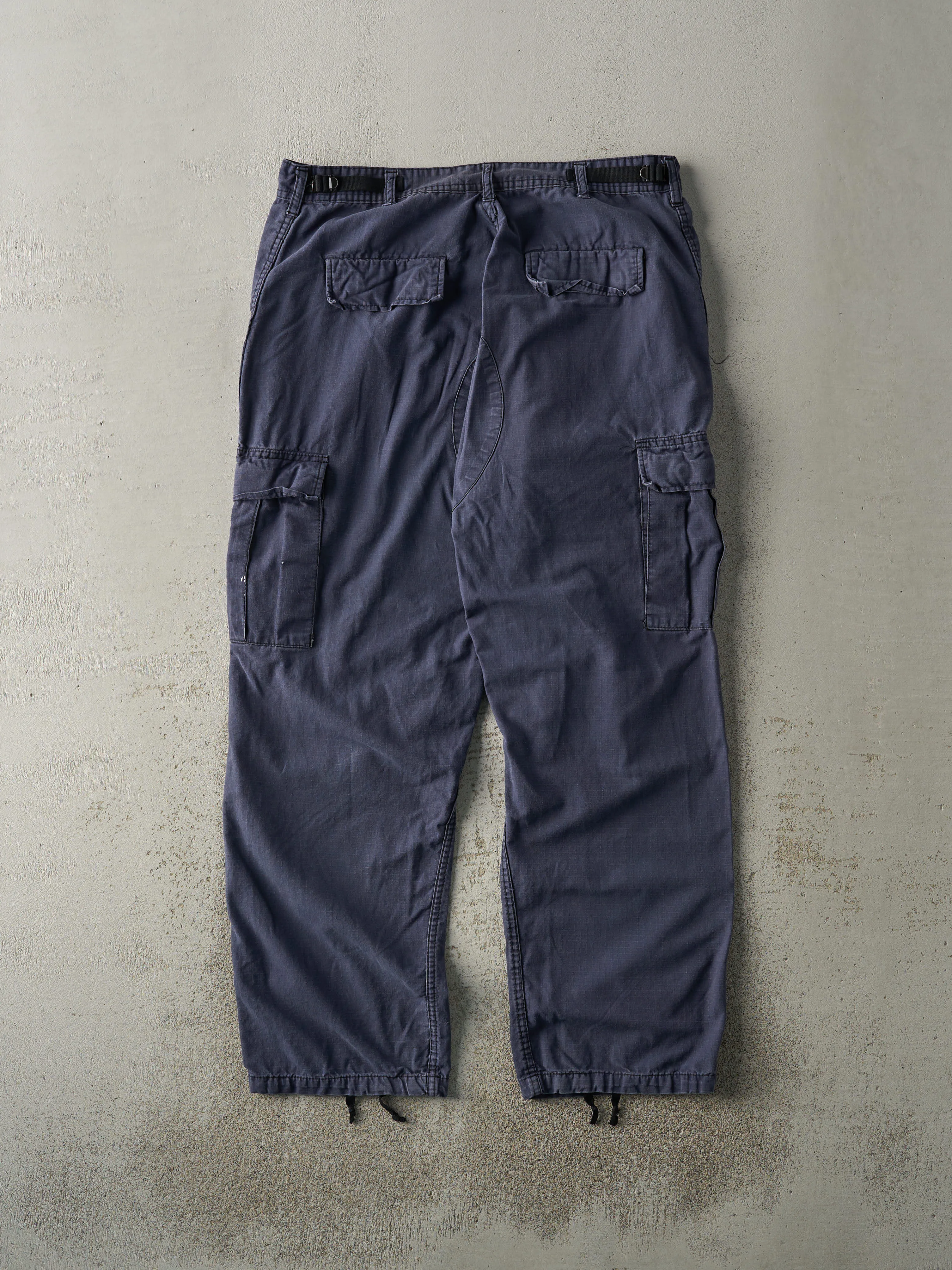 Vintage 90s Navy Blue Military Cargo Pants (35.5x30) sold by Rebalance Vintage product image thumbnail 2