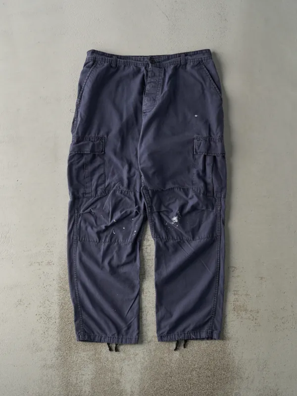 Vintage 90s Navy Blue Military Cargo Pants (35.5x30) sold by Rebalance Vintage