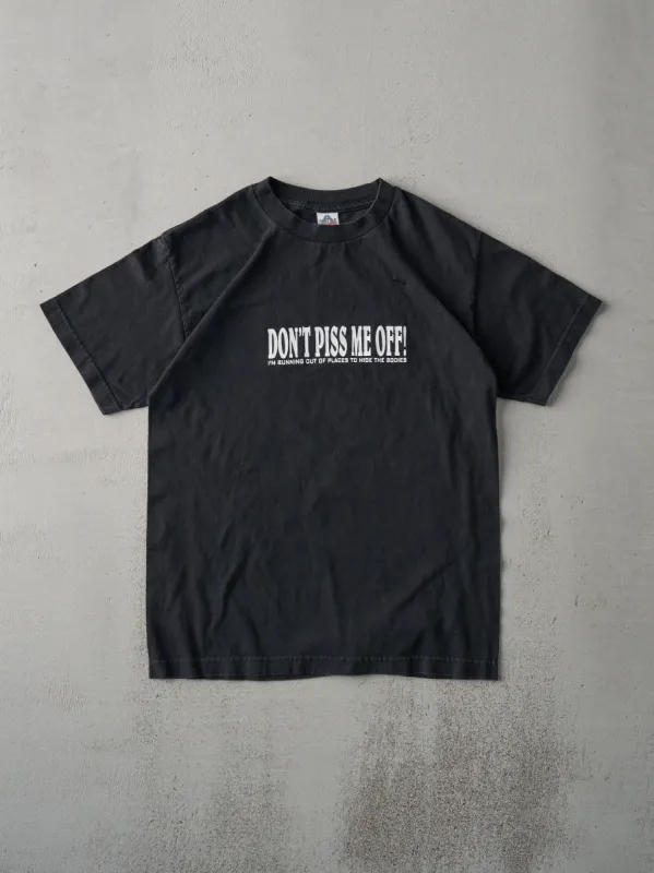 Vintage 90s Black "Don't Piss Me Off" Tee (S) sold by Rebalance Vintage