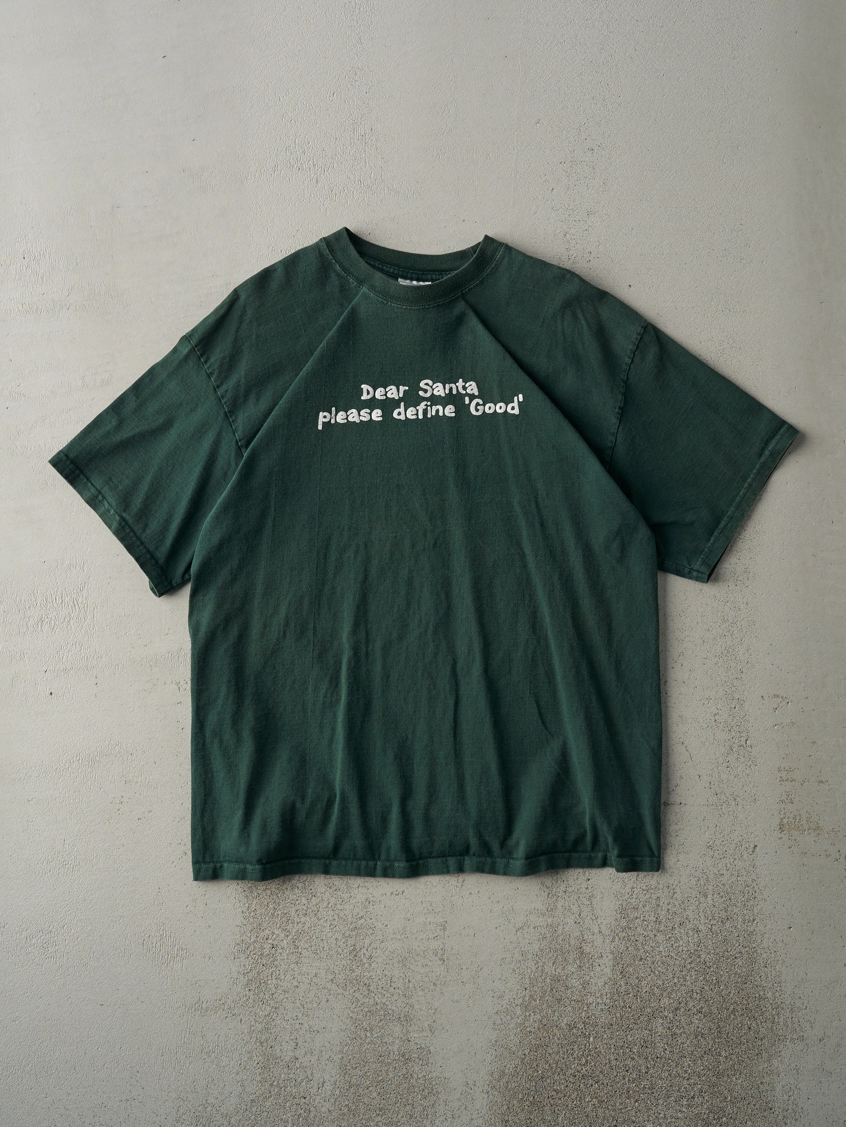 Vintage Y2K Forest Green "Dear Santa" Tee (M) sold by Rebalance Vintage