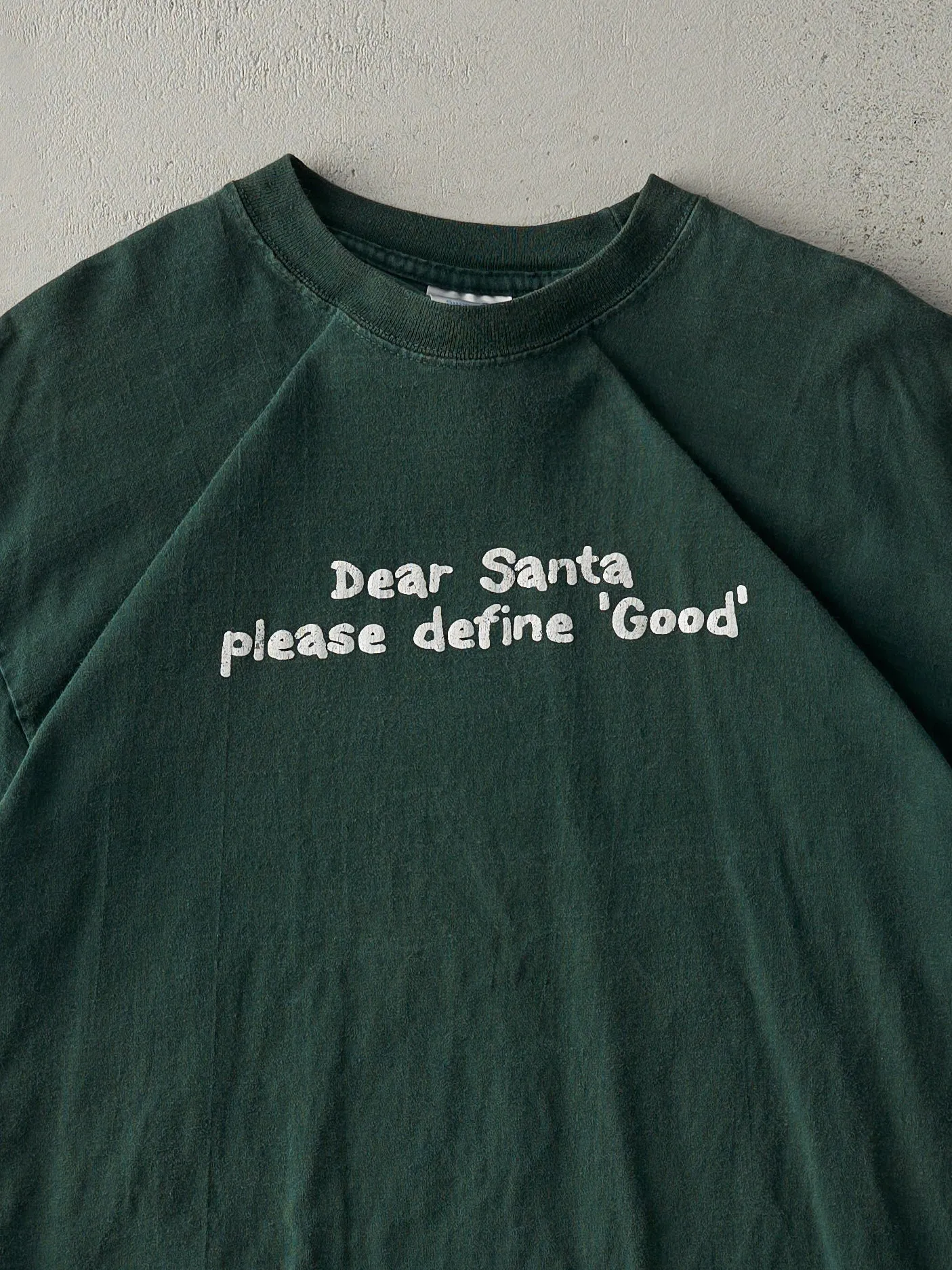 Vintage Y2K Forest Green "Dear Santa" Tee (M) sold by Rebalance Vintage product image thumbnail 2