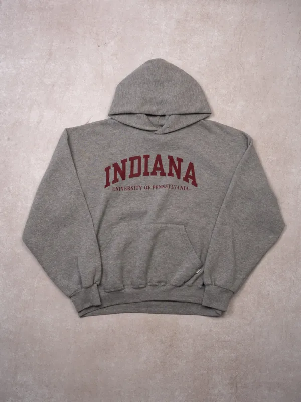 Vintage 00s Grey Indiana University x Russell Athletics Hoodie (M/L) sold by Rebalance Vintage