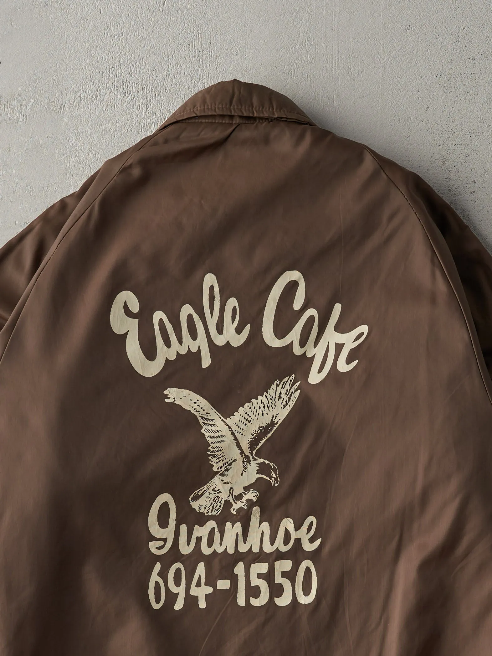 Vintage 70s Dark Brown Eagle Cafe Ivanhoe Chain Stitched Jacket (S) sold by Rebalance Vintage product image thumbnail 4