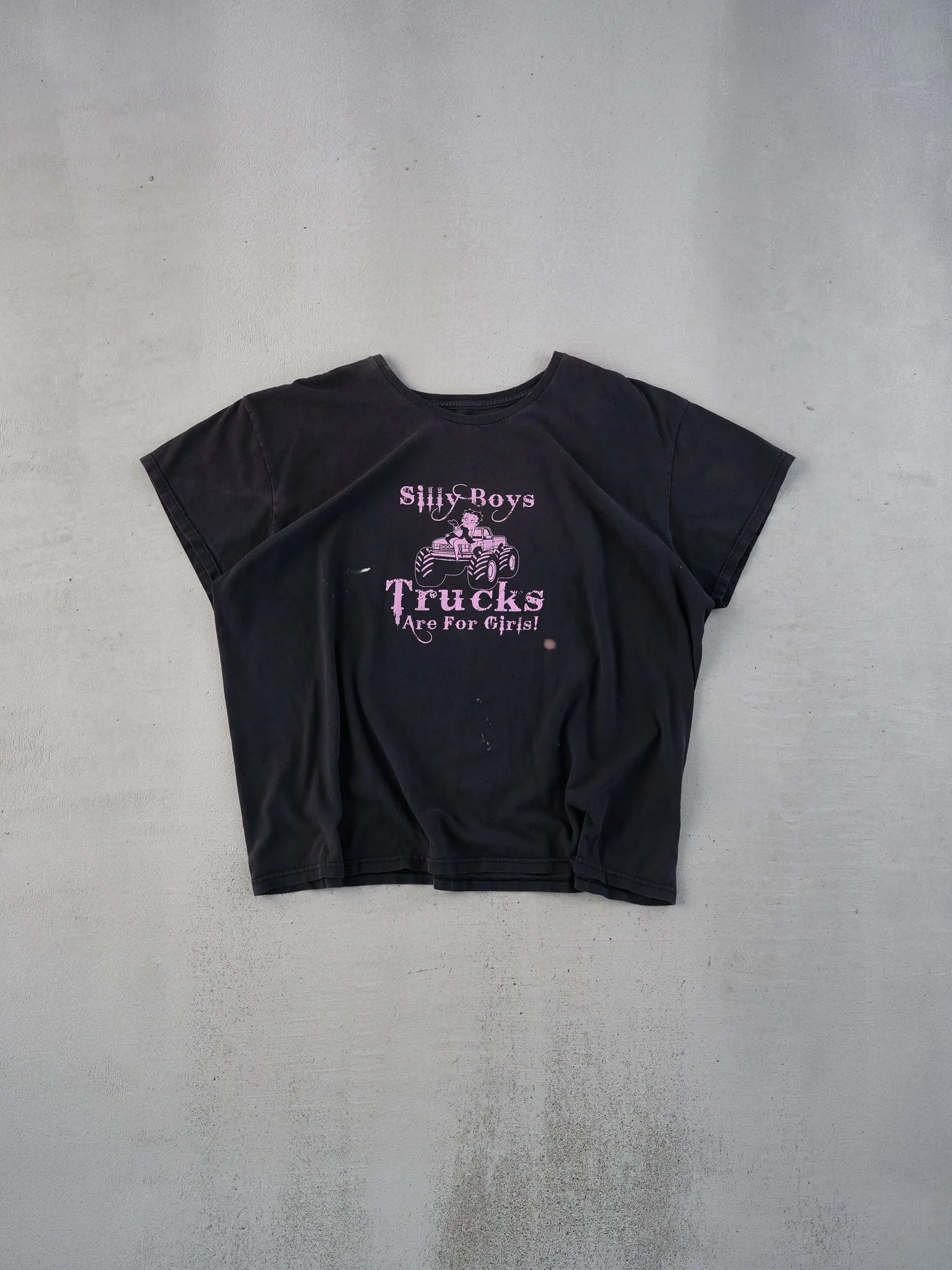 Vintage Y2k Black Betty Boop "Silly Boys Trucks Are for Girls" Tee (M) sold by Rebalance Vintage