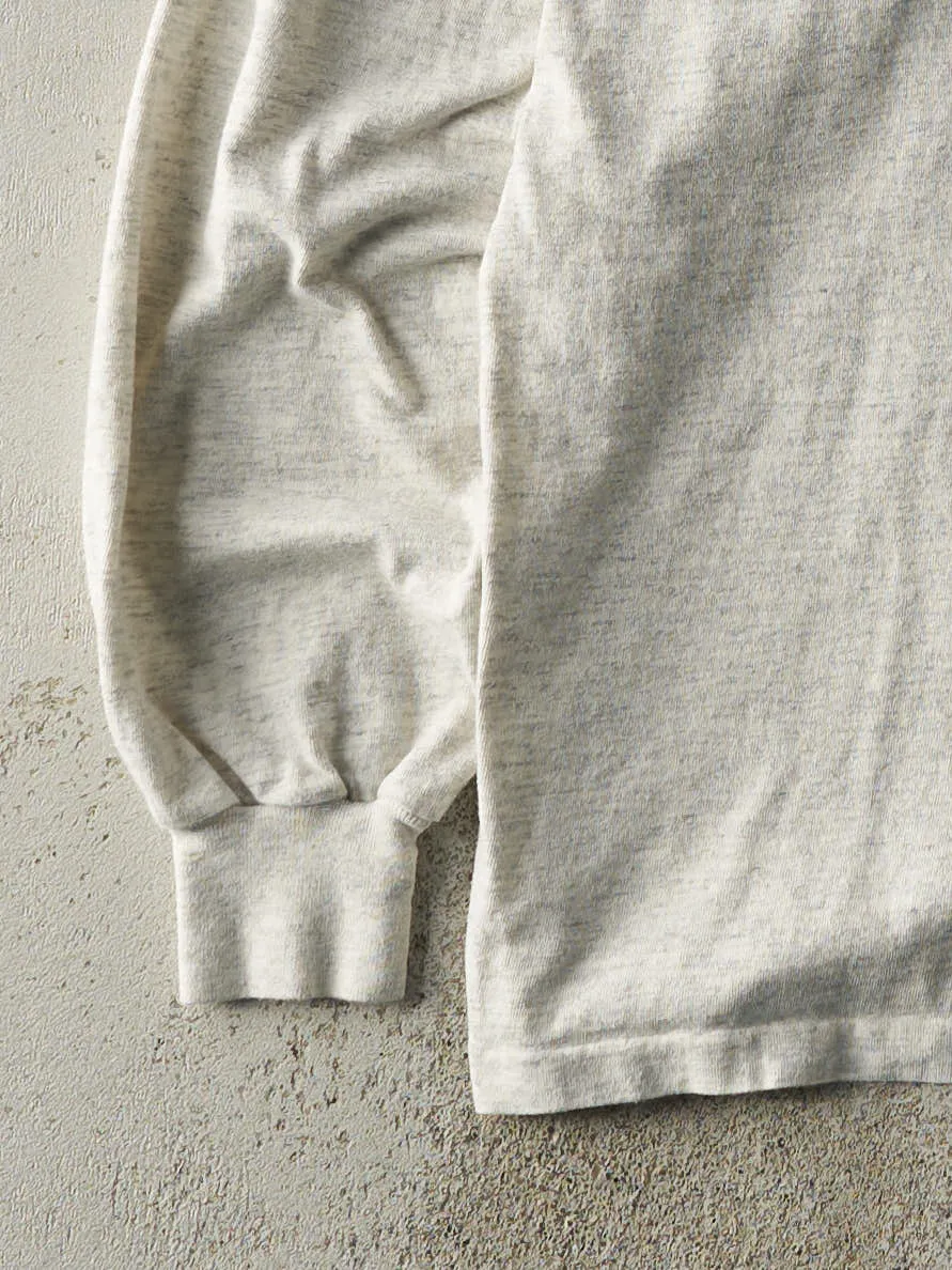 Vintage 90s Heather Grey Australian National University Long Sleeve (L/XL) sold by Rebalance Vintage product image thumbnail 3