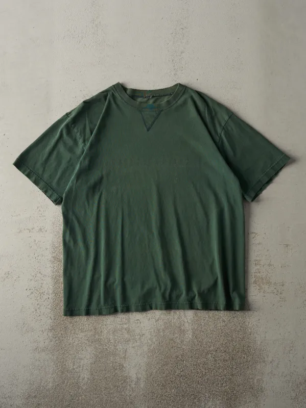 Vintage 90s Forest Green Blank Tee (M) sold by Rebalance Vintage
