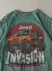 Vintage Y2K Washed Green Jeep Club Invasion Tee (L) sold by Rebalance Vintage
