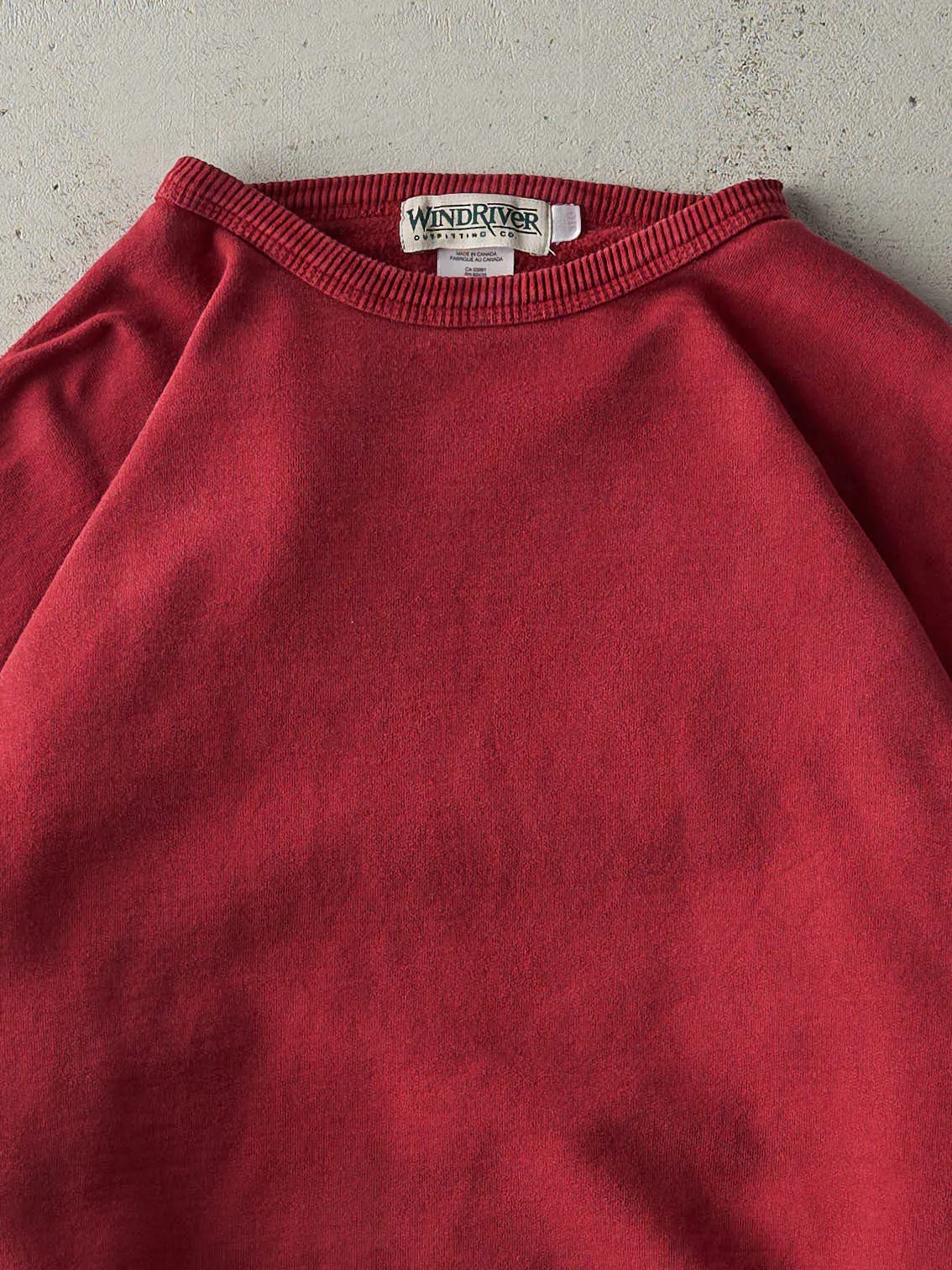 Vintage 90s Burgundy Blank Wind River Crewneck (XXL/XXXL) sold by Rebalance Vintage product image thumbnail 2