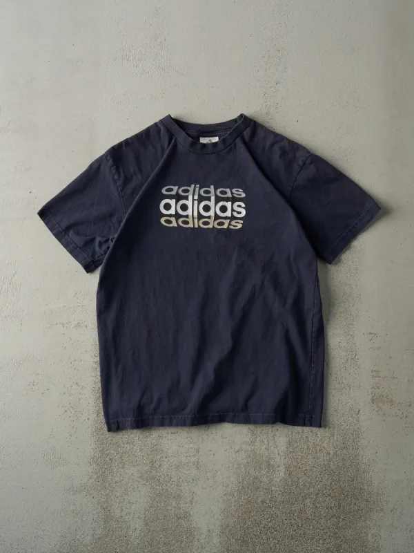 Vintage 90s Navy Blue Adidas Tee (M) sold by Rebalance Vintage