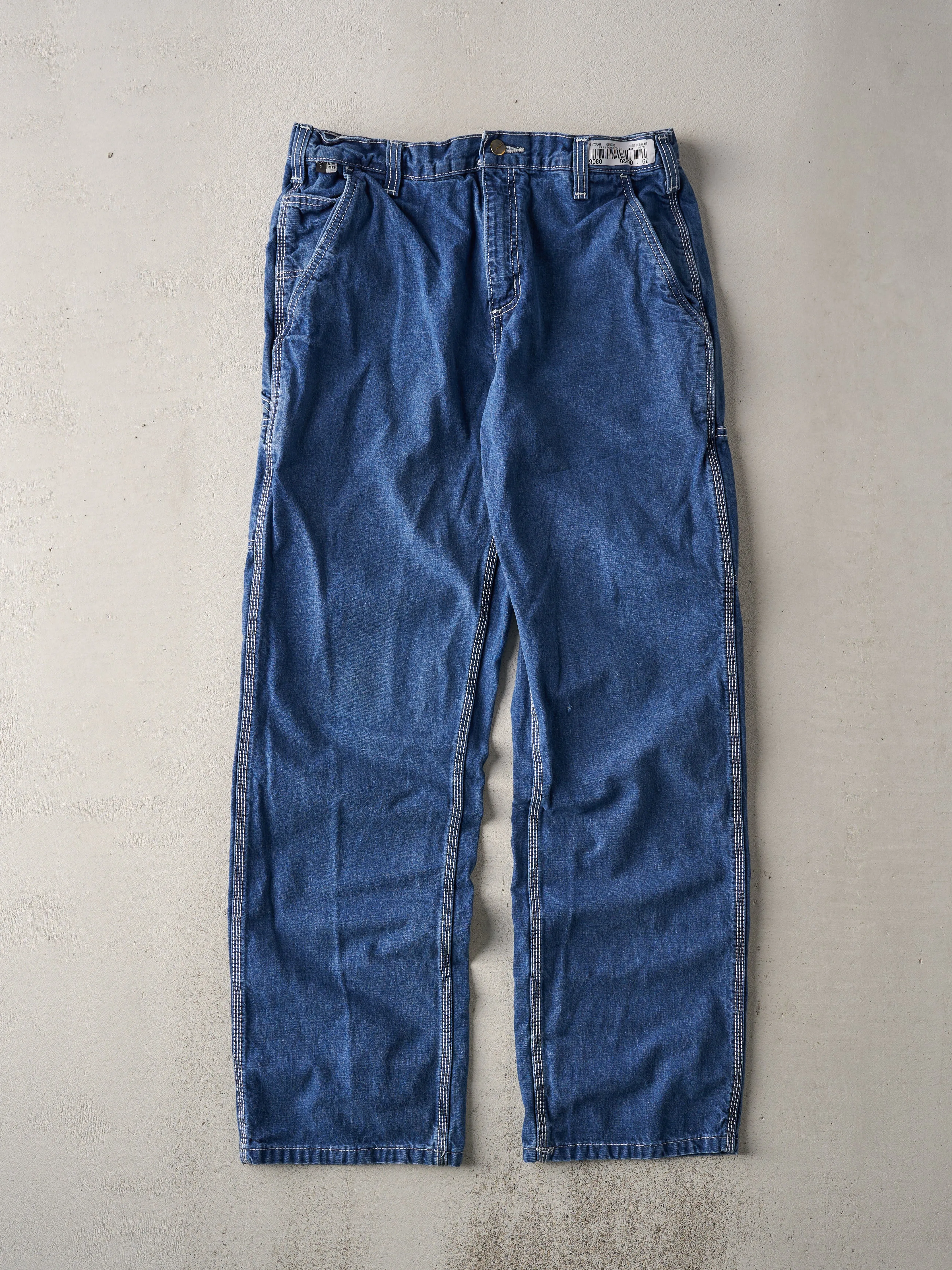 Vintage Y2K Blue Fire Resistant Carhartt Denim Jeans (34x33) sold by Rebalance Vintage
