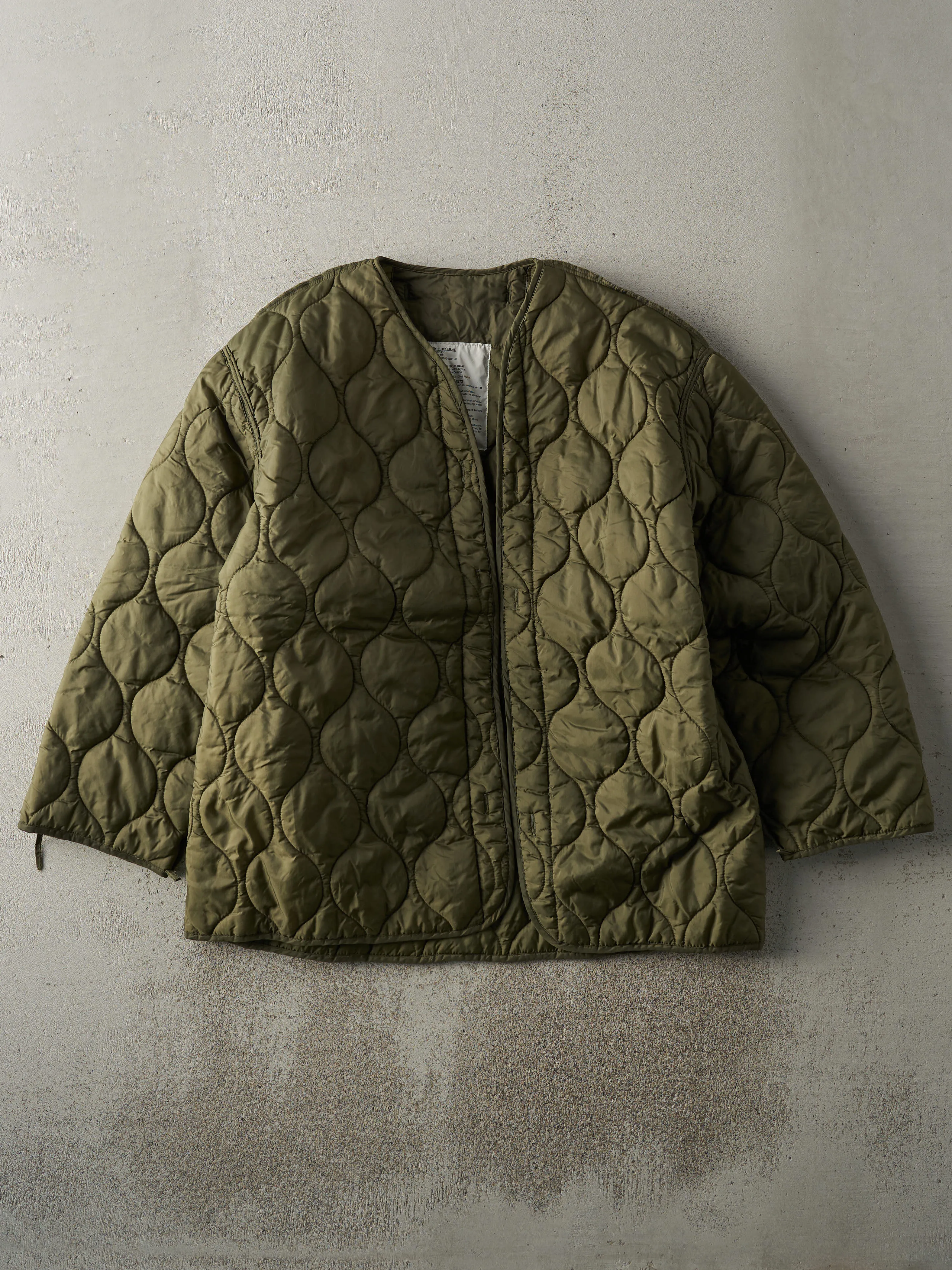 Vintage Y2K Dark Green Army Liner Jacket (L/XL) sold by Rebalance Vintage