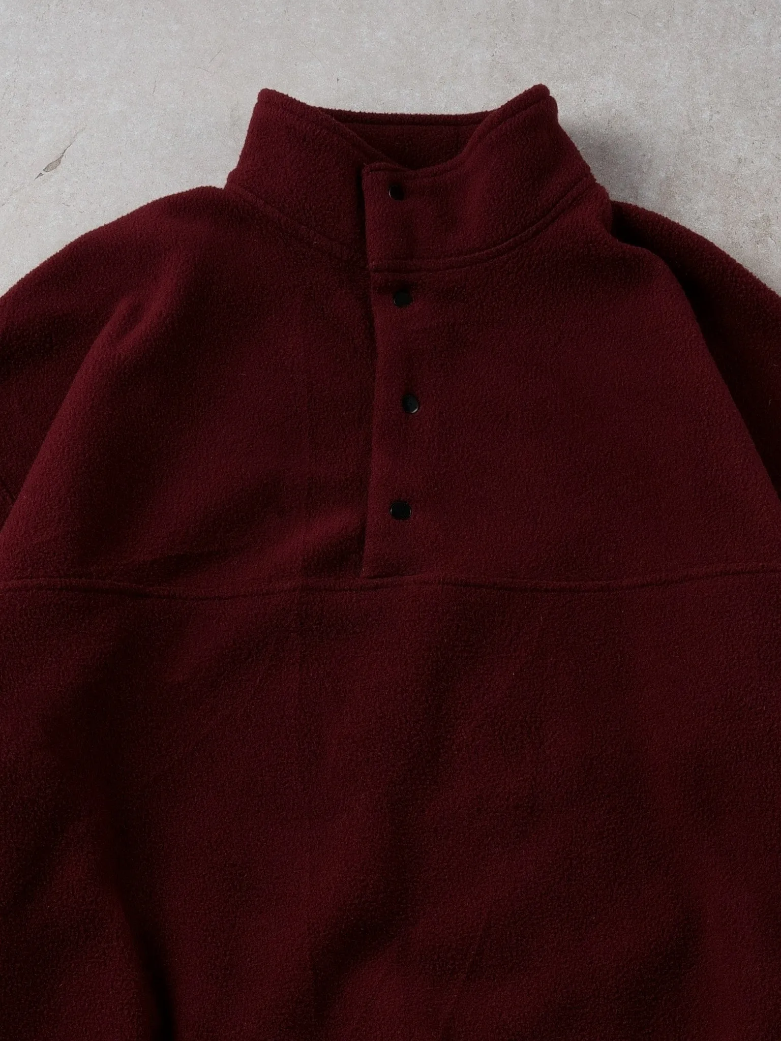 Vintage 90s Maroon Russell Athletics Fleece 1/4 Button Up (L) sold by Rebalance Vintage product image thumbnail 2